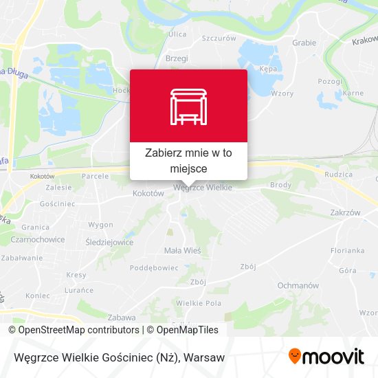 Mapa Węgrzce Wielkie Gościniec