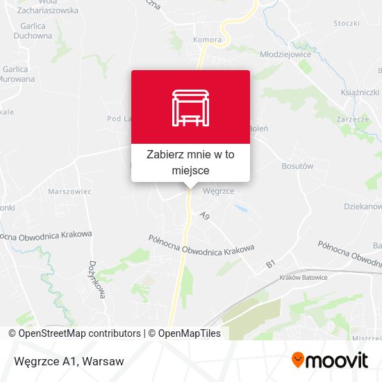 Mapa Węgrzce A1