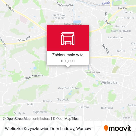 Mapa Wieliczka Krzyszkowice Dom Ludowy