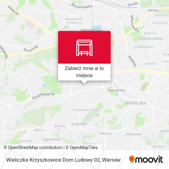 Mapa Wieliczka Krzyszkowice Dom Ludowy