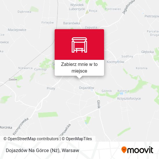 Mapa Dojazdów Na Górce (Nż)