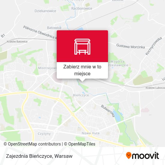 Mapa Zajezdnia Bieńczyce