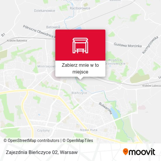 Mapa Zajezdnia Bieńczyce