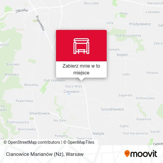 Mapa Cianowice Marianów (Nż)