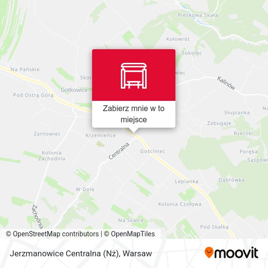 Mapa Jerzmanowice Centralna (Nż)