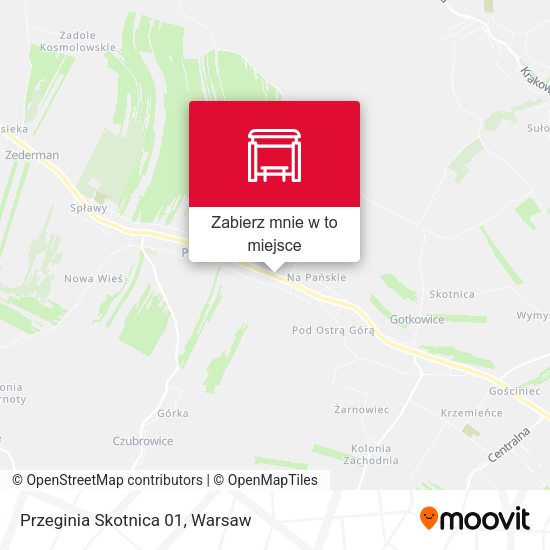 Mapa Przeginia Skotnica