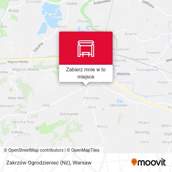 Mapa Zakrzów Ogrodzieniec (Nż)