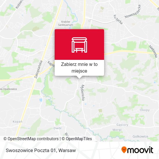 Mapa Swoszowice Poczta