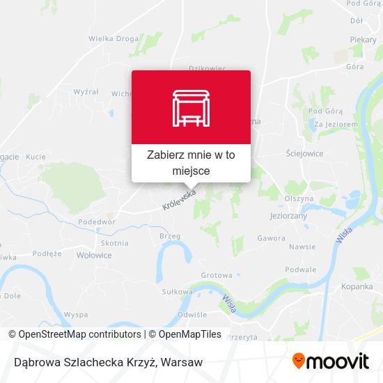 Mapa Dąbrowa Szlachecka Krzyż