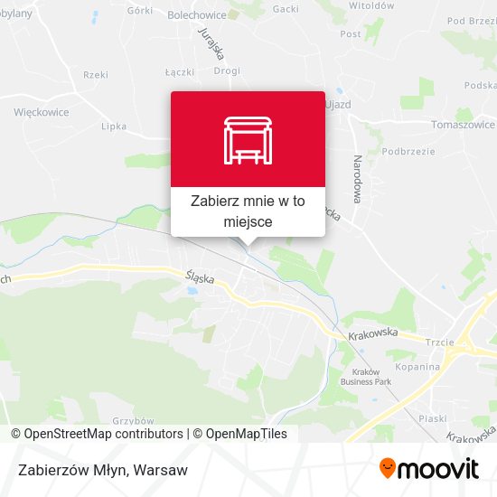 Mapa Zabierzów Młyn