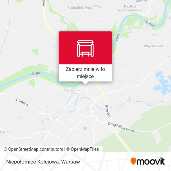 Mapa Niepołomice Kolejowa