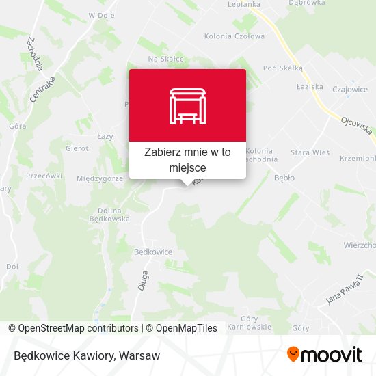 Mapa Będkowice Kawiory