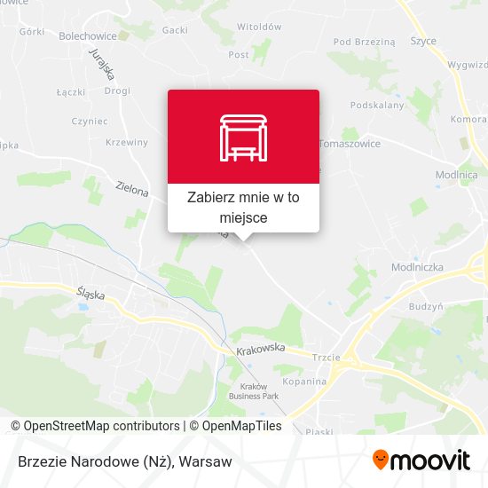 Mapa Brzezie Narodowe (Nż)