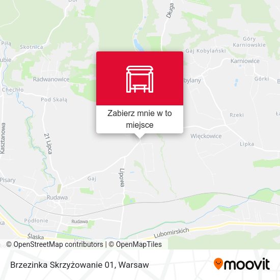 Mapa Brzezinka Skrzyżowanie