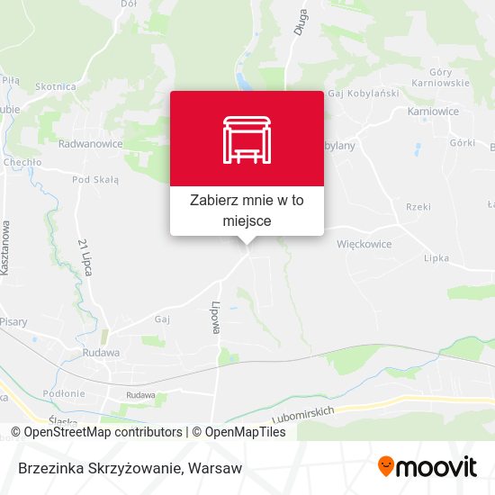 Mapa Brzezinka Skrzyżowanie