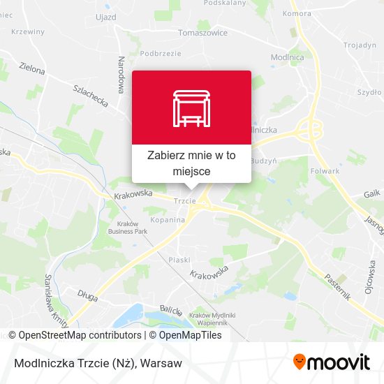 Mapa Modlniczka Trzcie (Nż)