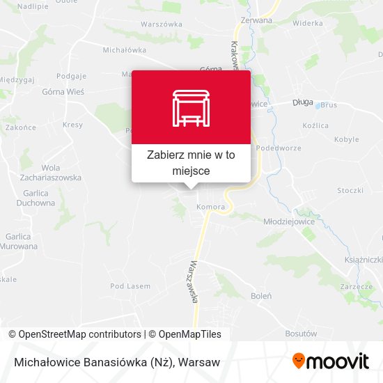 Mapa Michałowice Banasiówka