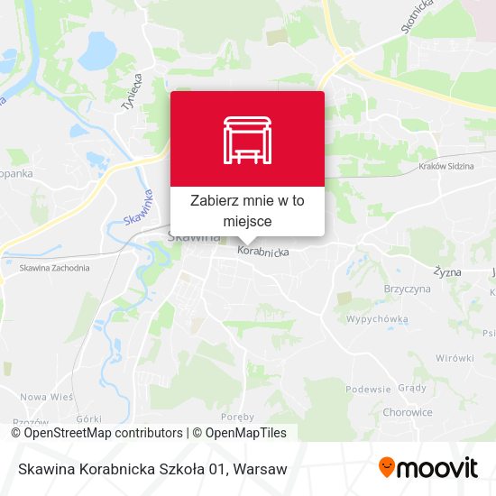 Mapa Skawina Korabnicka Szkoła