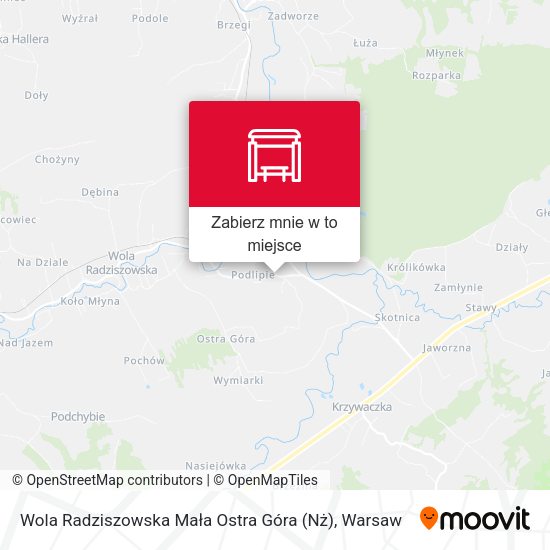 Mapa Wola Radziszowska Mała Ostra Góra (Nż)