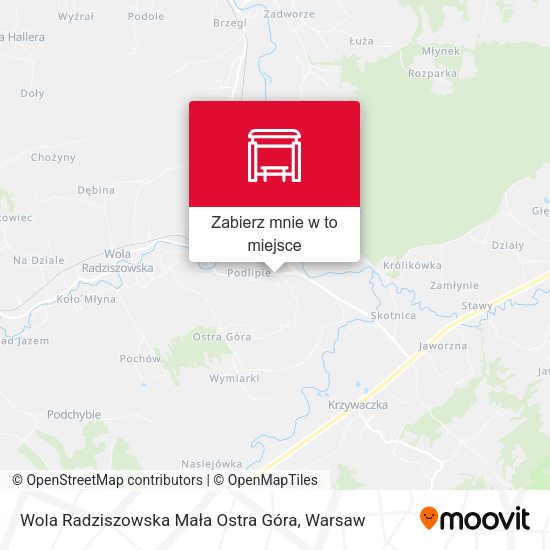 Mapa Wola Radziszowska Mała Ostra Góra