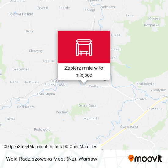 Mapa Wola Radziszowska Most (Nż)