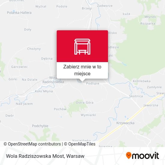 Mapa Wola Radziszowska Most