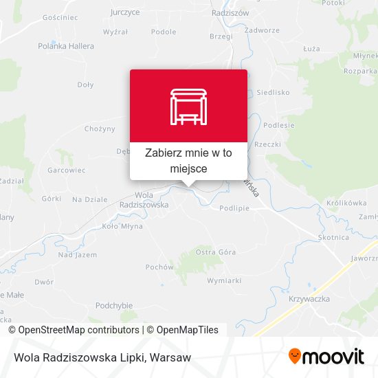 Mapa Wola Radziszowska Lipki