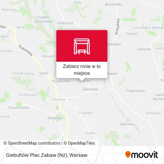 Mapa Giebułtów Plac Zabaw (Nż)