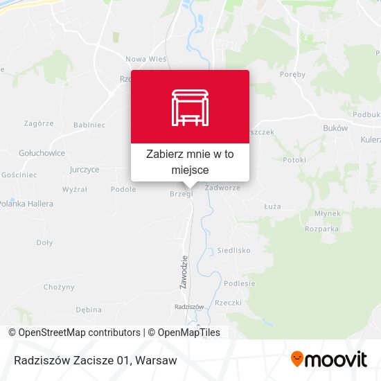 Mapa Radziszów Zacisze