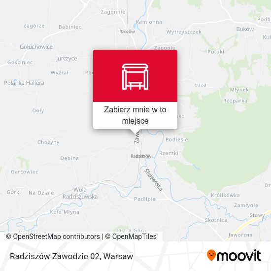 Mapa Radziszów Zawodzie (Nż)