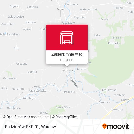 Mapa Radziszów PKP