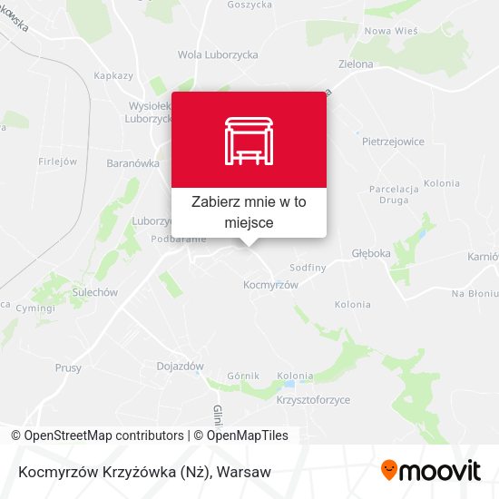 Mapa Kocmyrzów Krzyżówka (Nż)