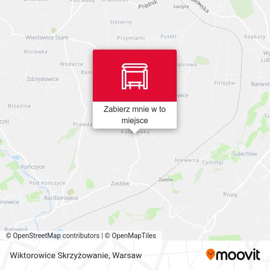 Mapa Wiktorowice Skrzyżowanie