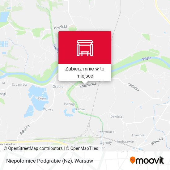 Mapa Niepołomice Podgrabie