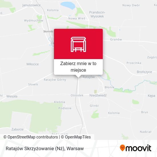 Mapa Ratajów Skrzyżowanie (Nż)