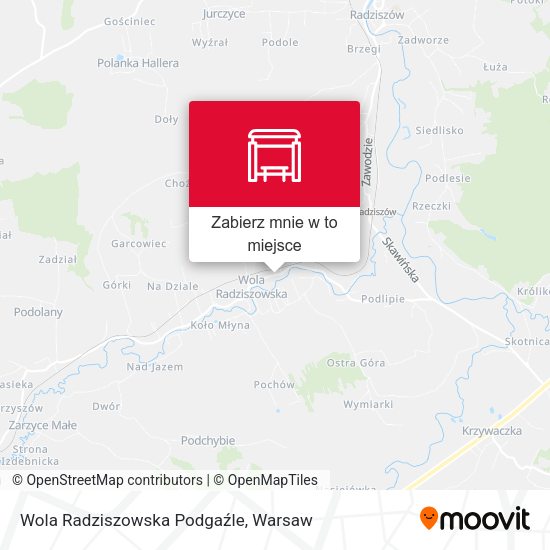 Mapa Wola Radziszowska Podgaźle