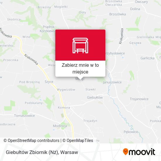 Mapa Giebułtów Zbiornik (Nż)