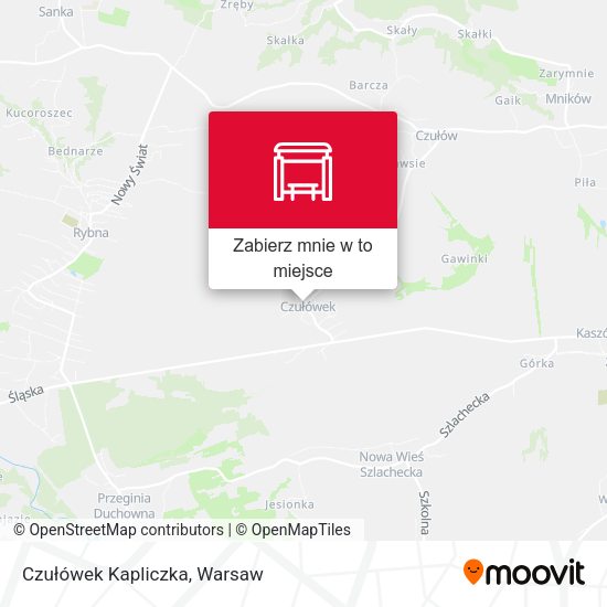 Mapa Czułówek Kapliczka