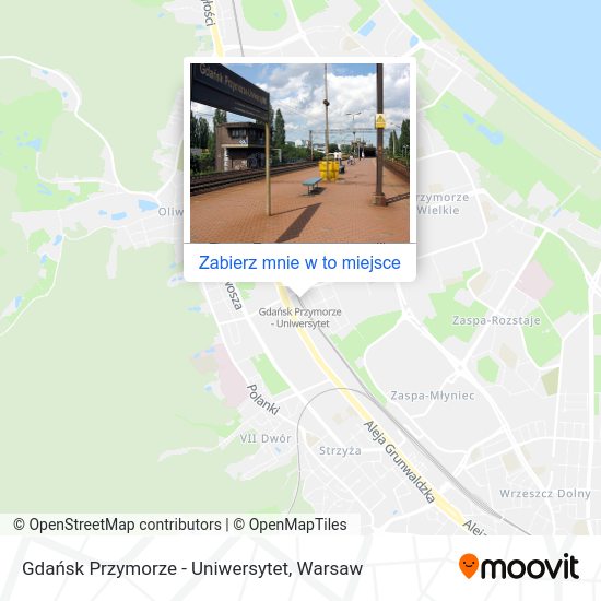 Mapa Gdańsk Przymorze - Uniwersytet