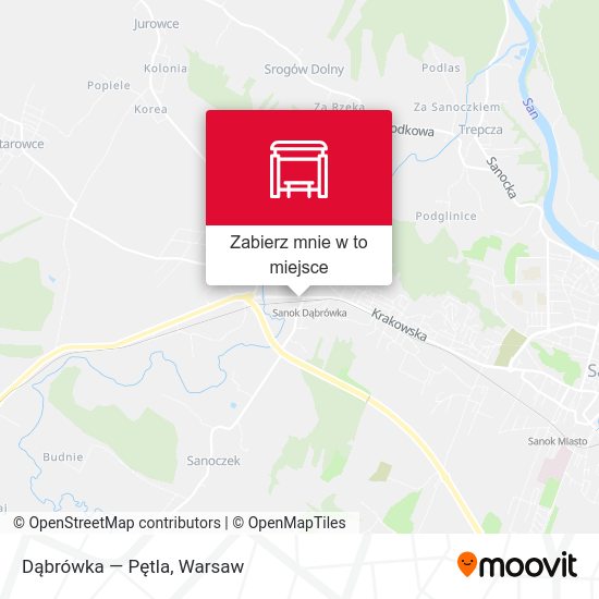 Mapa Dąbrówka — Pętla