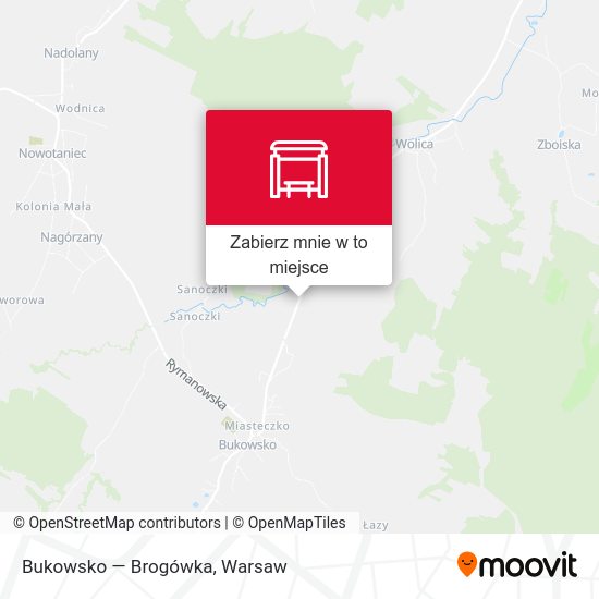 Mapa Bukowsko — Brogówka