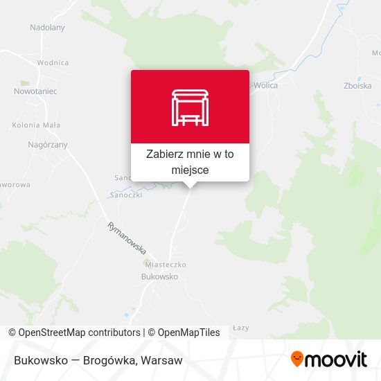 Mapa Bukowsko — Brogówka