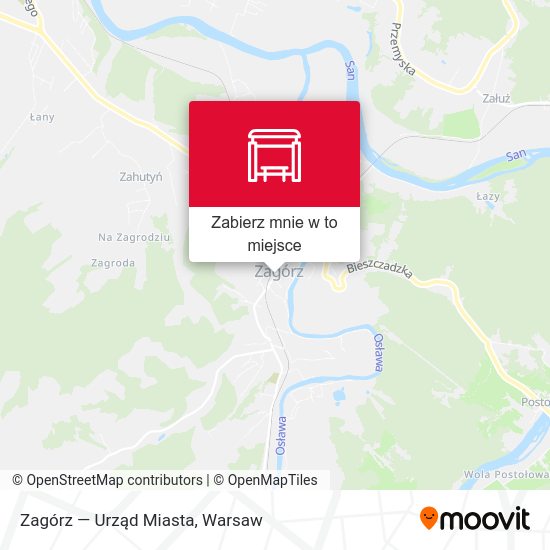 Mapa Zagórz — Urząd Miasta