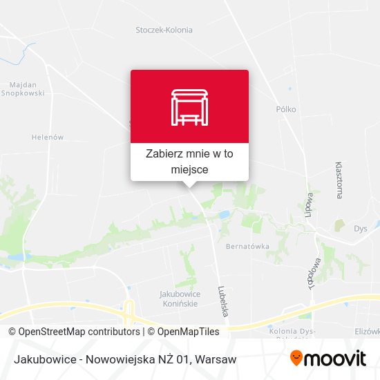 Mapa Jakubowice - Nowowiejska NŻ 01