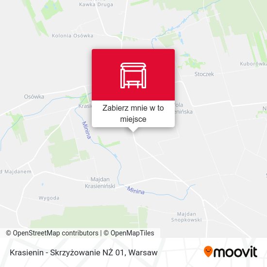 Mapa Krasienin - Skrzyżowanie NŻ 01