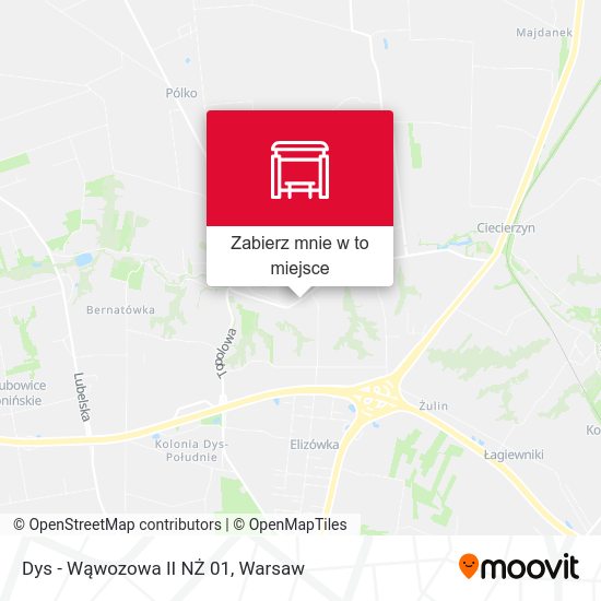 Mapa Dys - Wąwozowa II NŻ 01