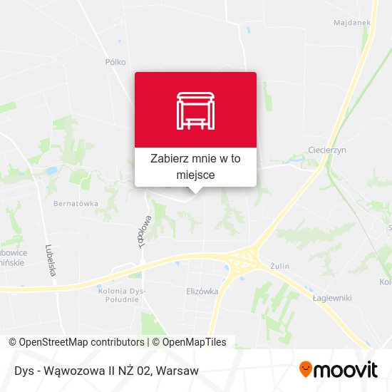 Mapa Dys - Wąwozowa II NŻ 02