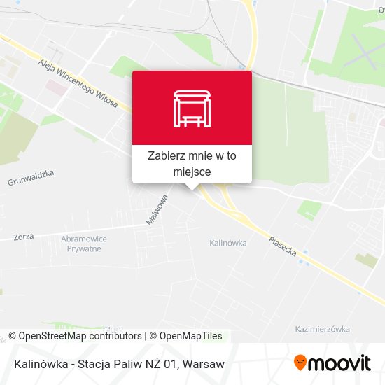 Mapa Kalinówka - Stacja Paliw NŻ 01