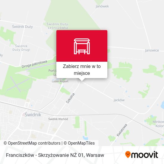 Mapa Franciszków - Skrzyżowanie NŻ 01