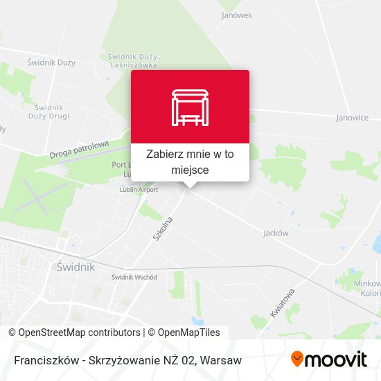 Mapa Franciszków - Skrzyżowanie NŻ 02